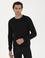 Siyah Slim Fit Pamuk Karışımlı Bisiklet Yaka Basic Triko Kazak