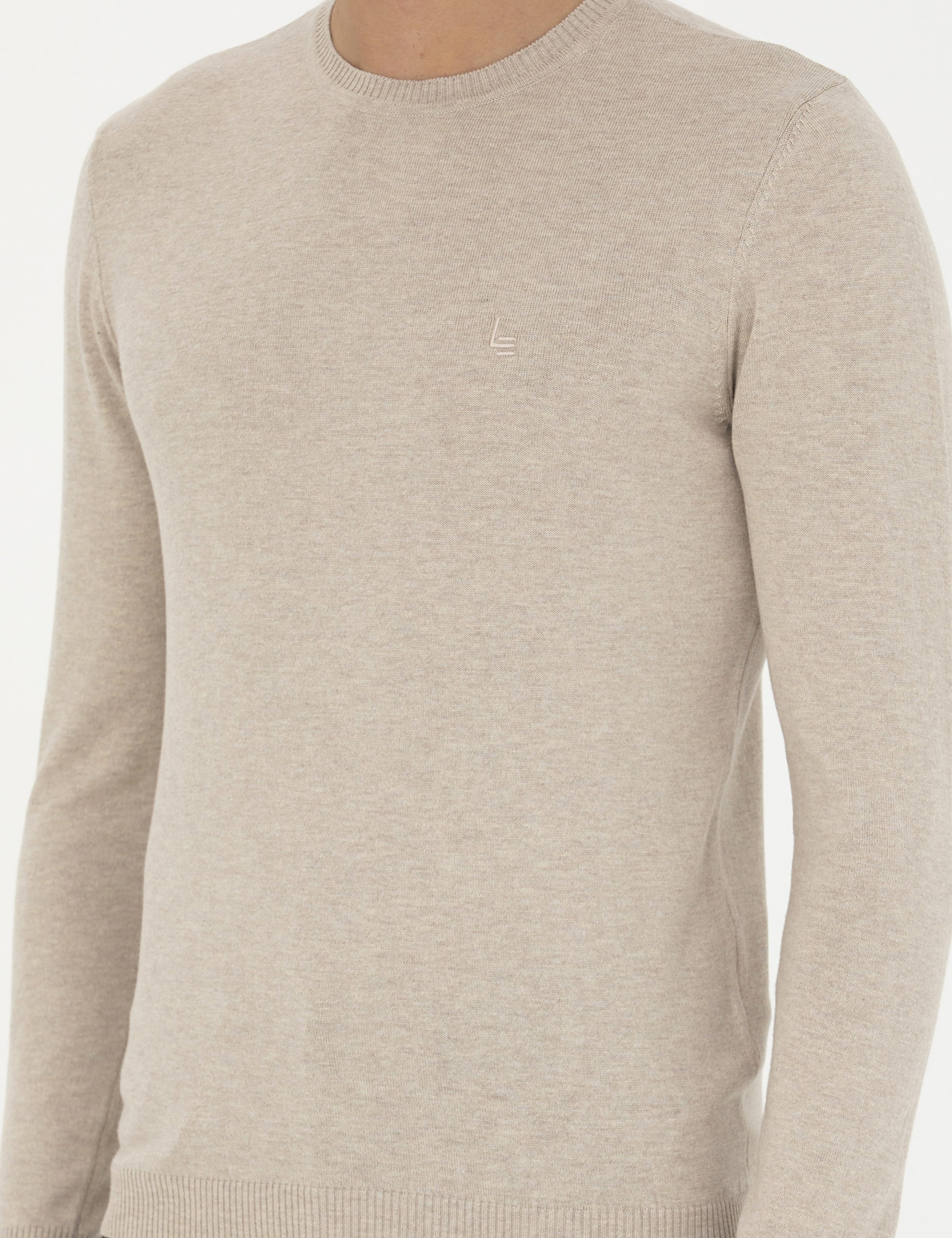 Kum Melanj Slim Fit Bisiklet Yaka Basic Triko Kazak - 50259092024