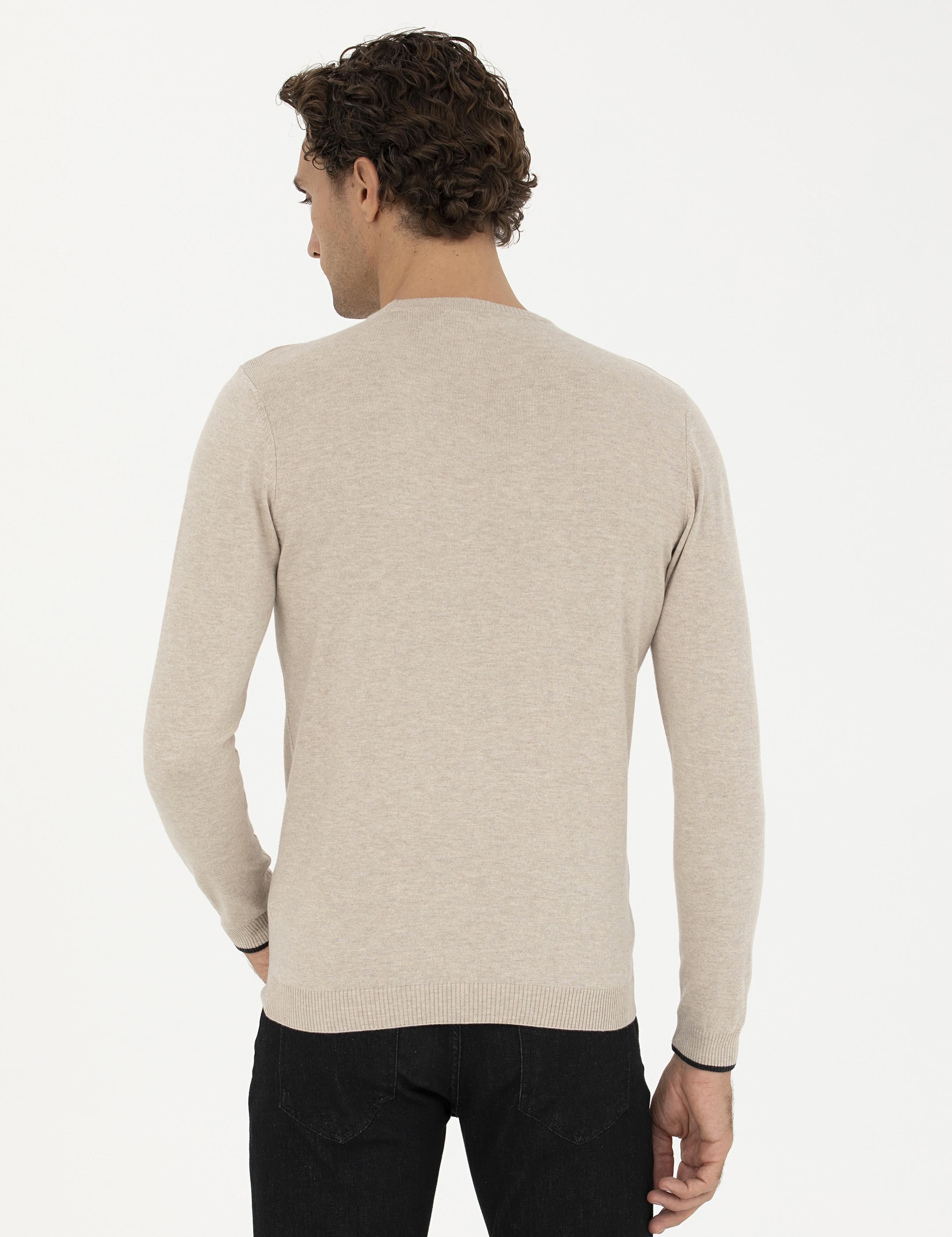 Kum Melanj Slim Fit Bisiklet Yaka Basic Triko Kazak - 50259092024