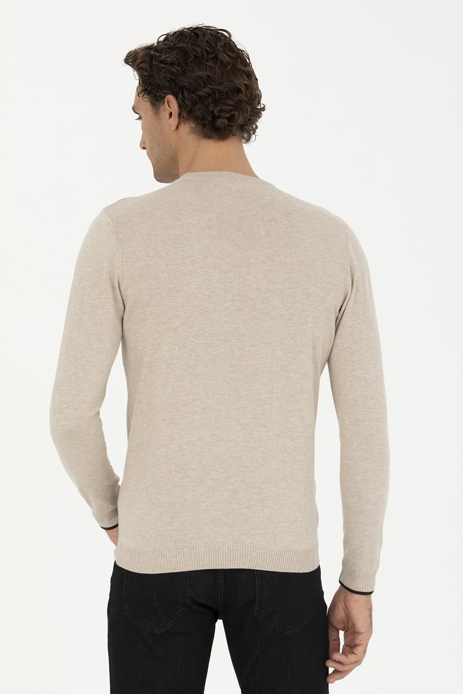 Kum Melanj Slim Fit Bisiklet Yaka Basic Triko Kazak - 50259092024