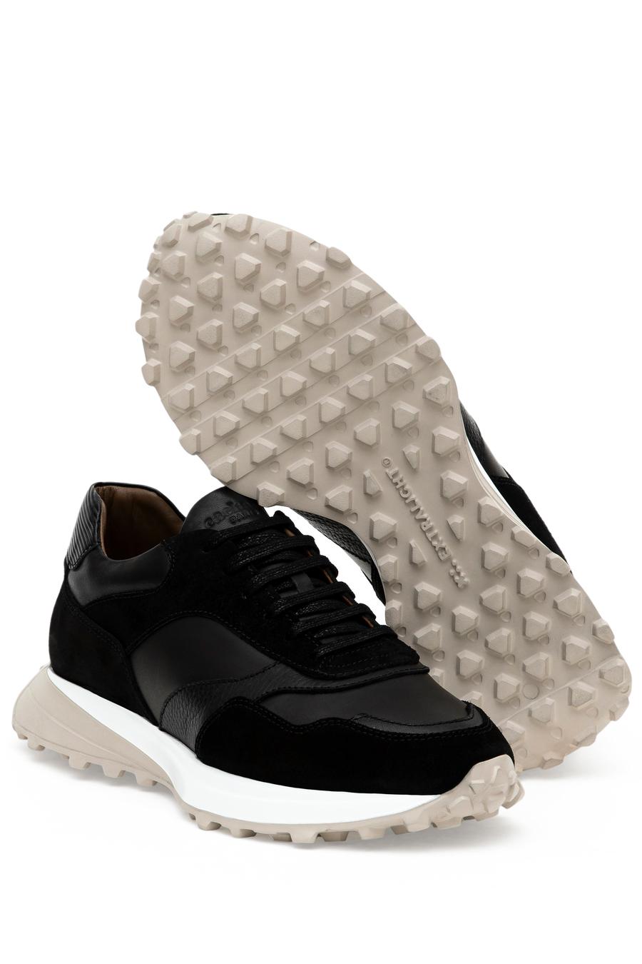 Siyah Eva Taban %100 Deri Sneaker Ayakkabı - 50277673006