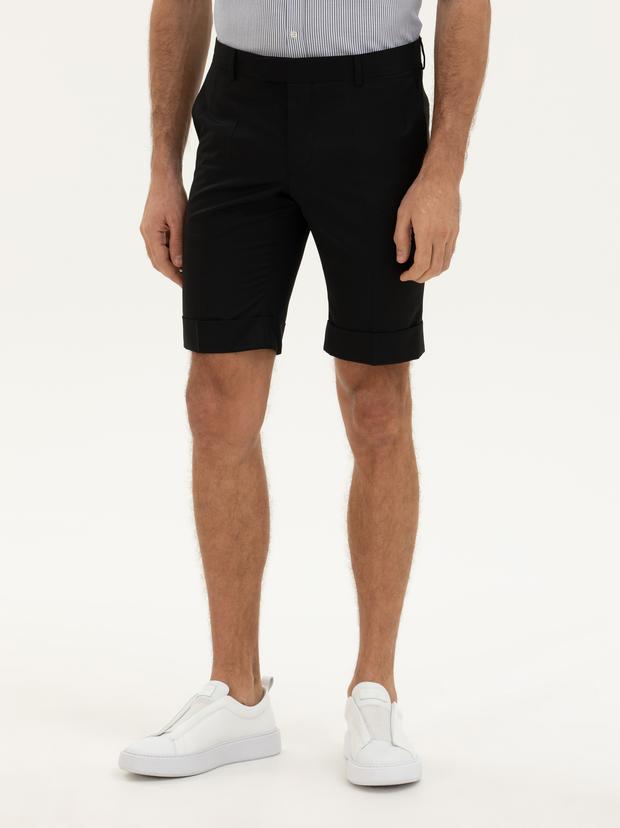 Siyah Slim Fit Şort