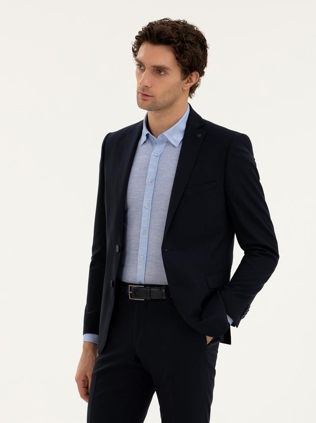 Lacivert Slim Fit Ceket