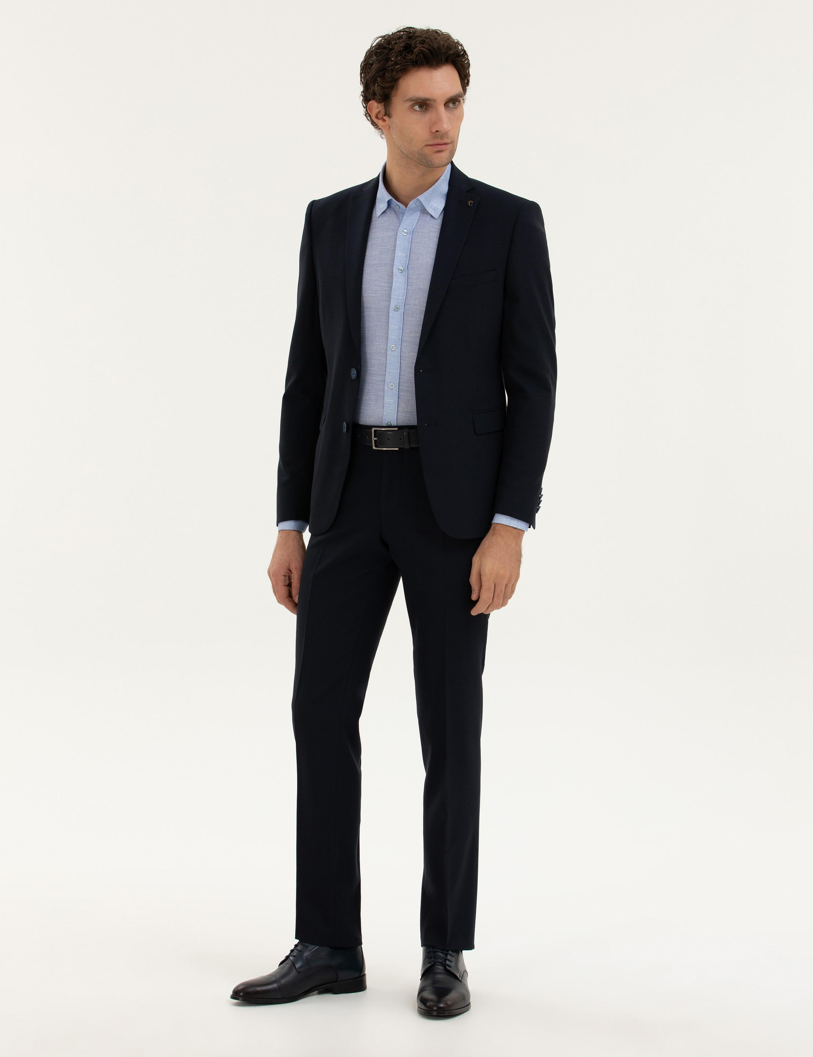 Lacivert Slim Fit Kumaş Pantolon - 50277603001