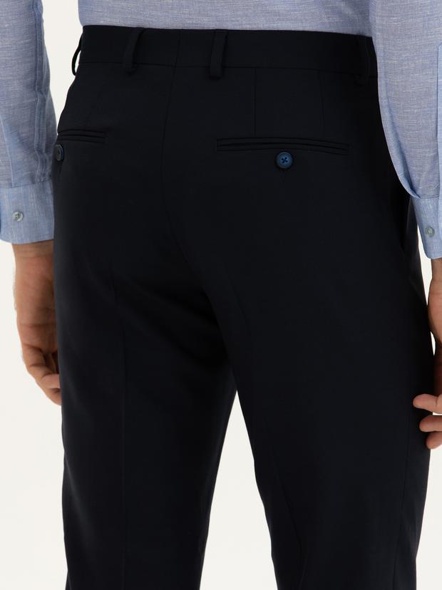 Lacivert Slim Fit Kumaş Pantolon