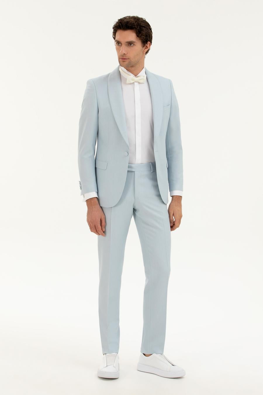 Açık Mavi Slim Fit Smokin - 50287246005