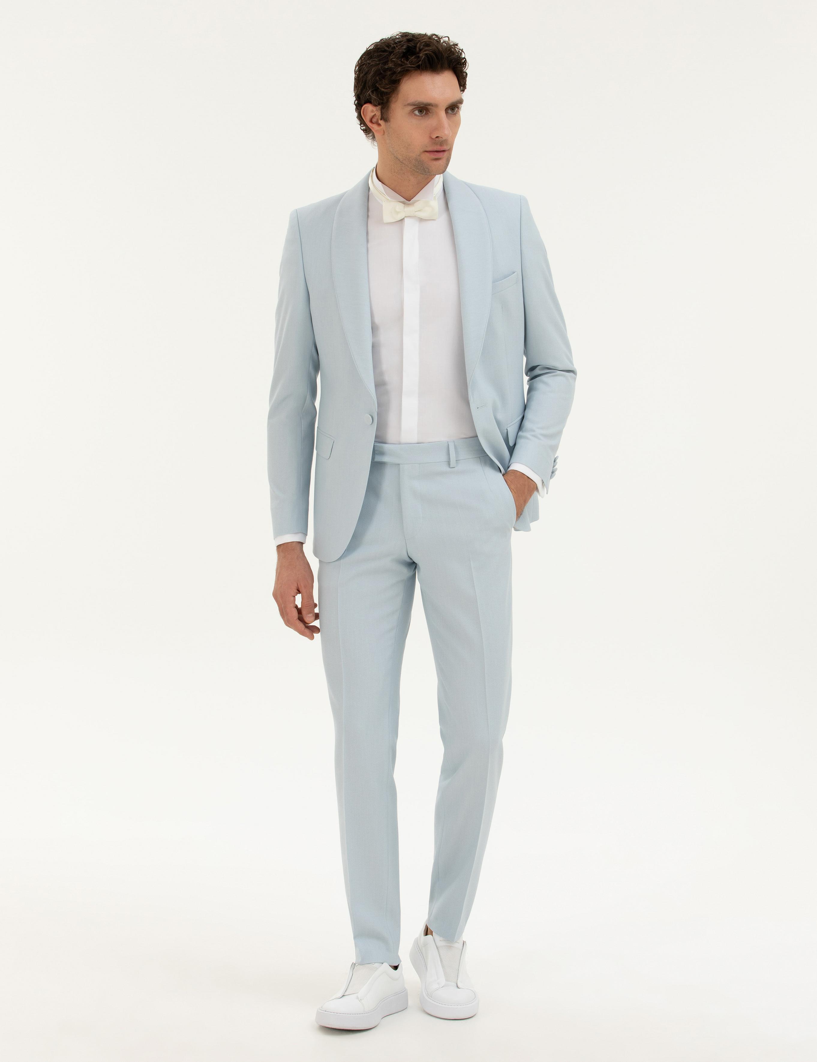 Açık Mavi Slim Fit Smokin - 50287246005