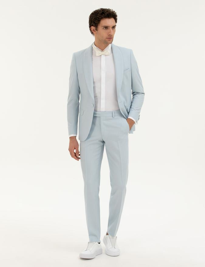 Açık Mavi Slim Fit Smokin