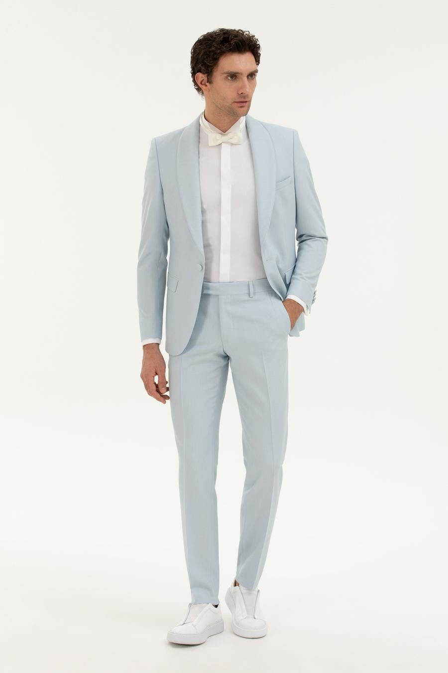 Açık Mavi Slim Fit Smokin - 50287246005
