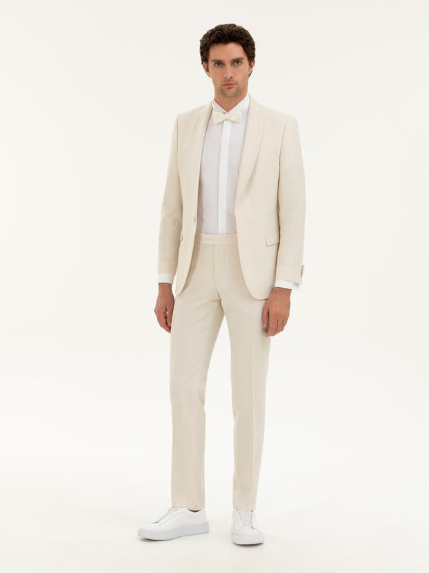 Ekru Slim Fit Smokin