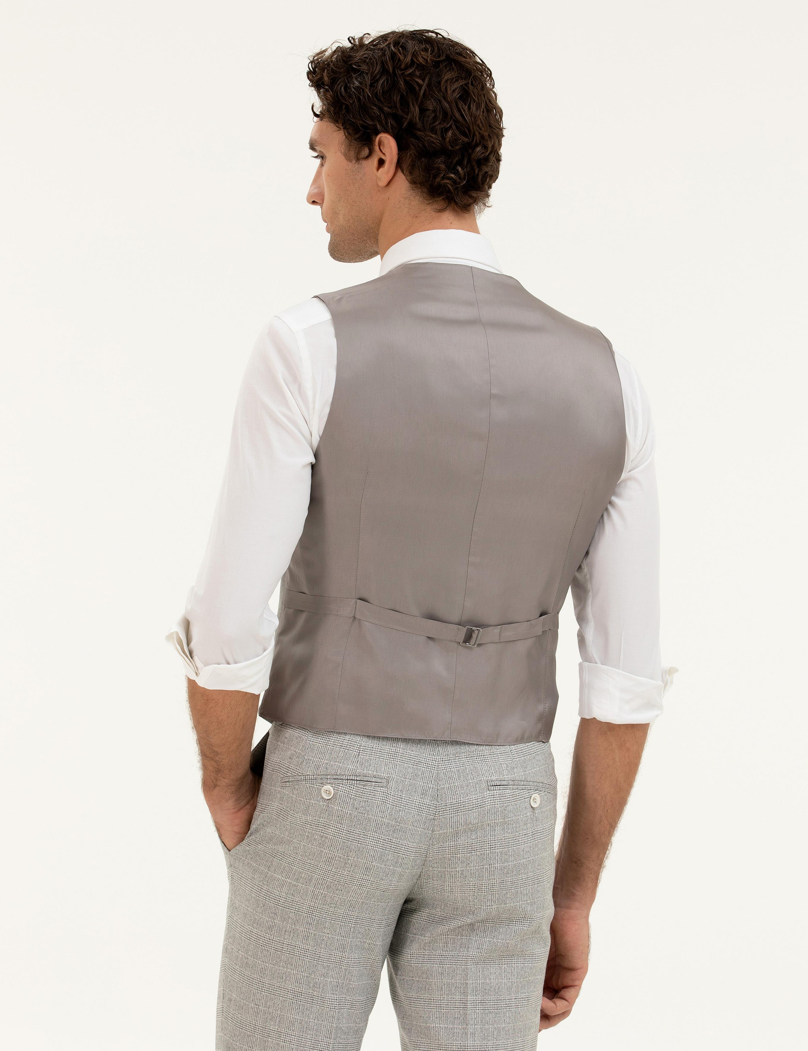 Gri Slim Fit Yelek - 50270158005