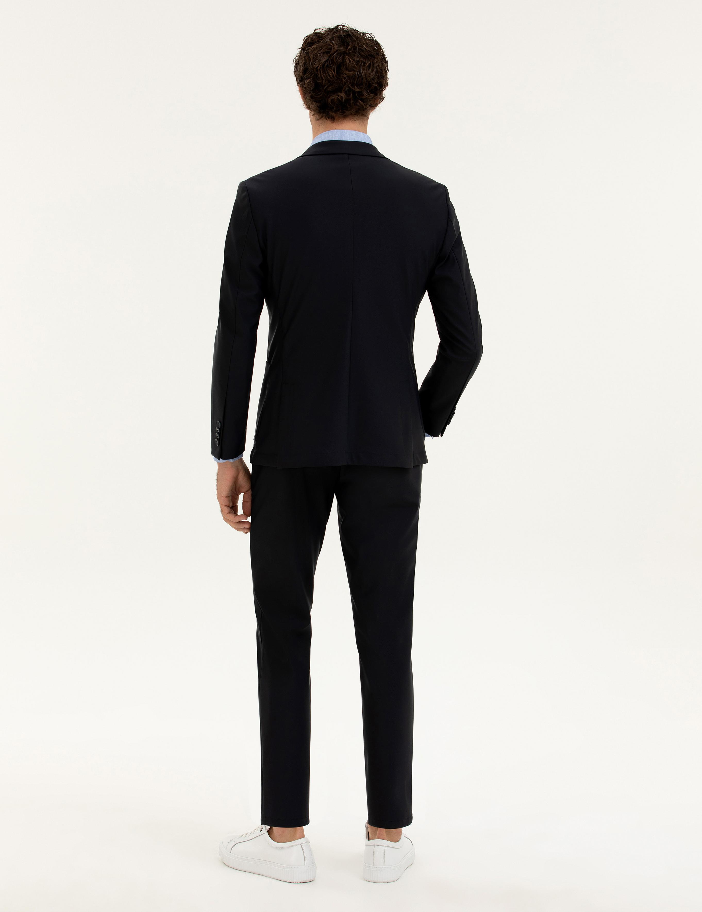 Lacivert Slim Fit Beli bağcıklı Kumaş Pantolon - 50276880016