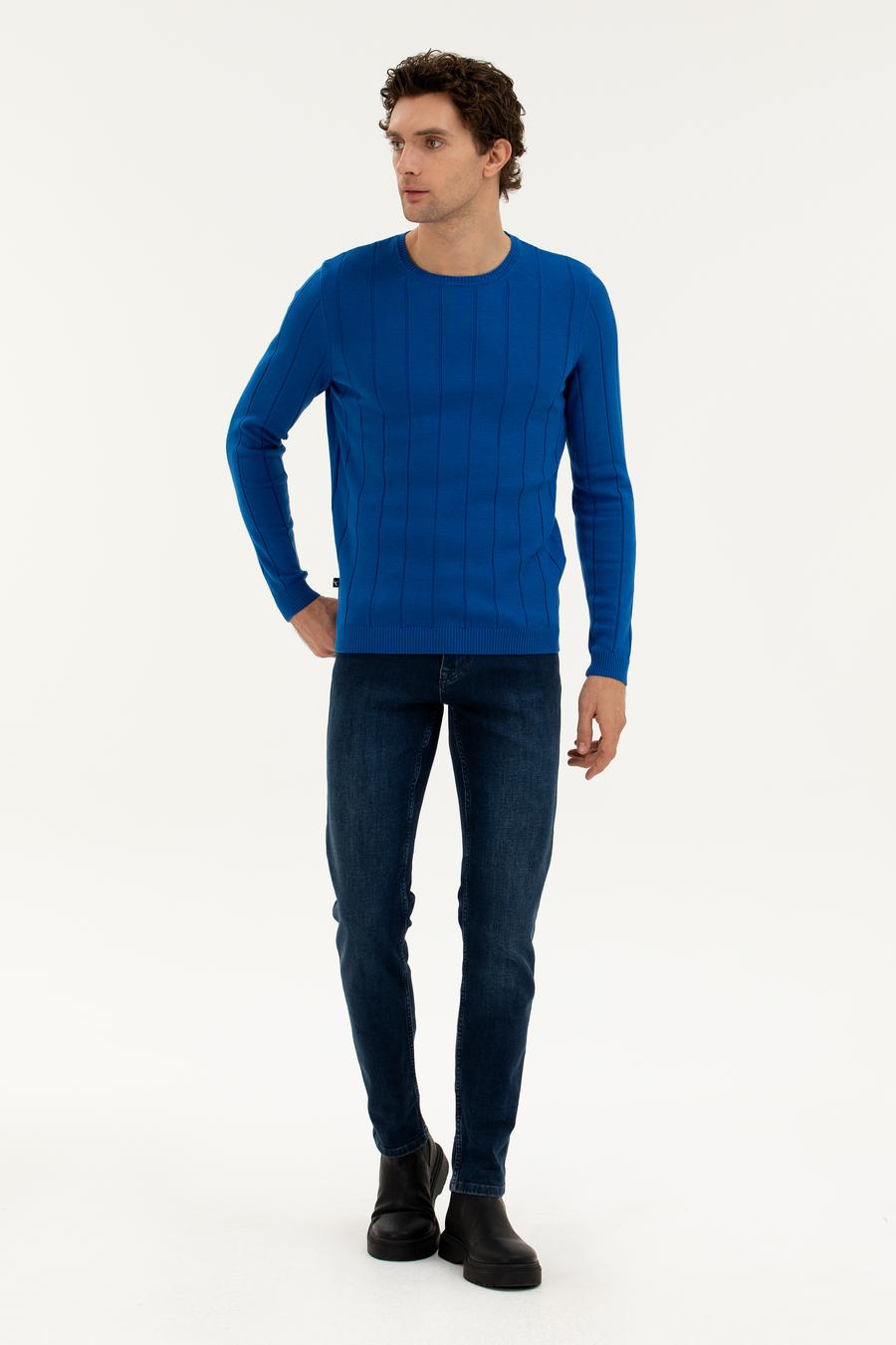 Sax Regular Fit Bisiklet Yaka Triko Kazak - 50279607017