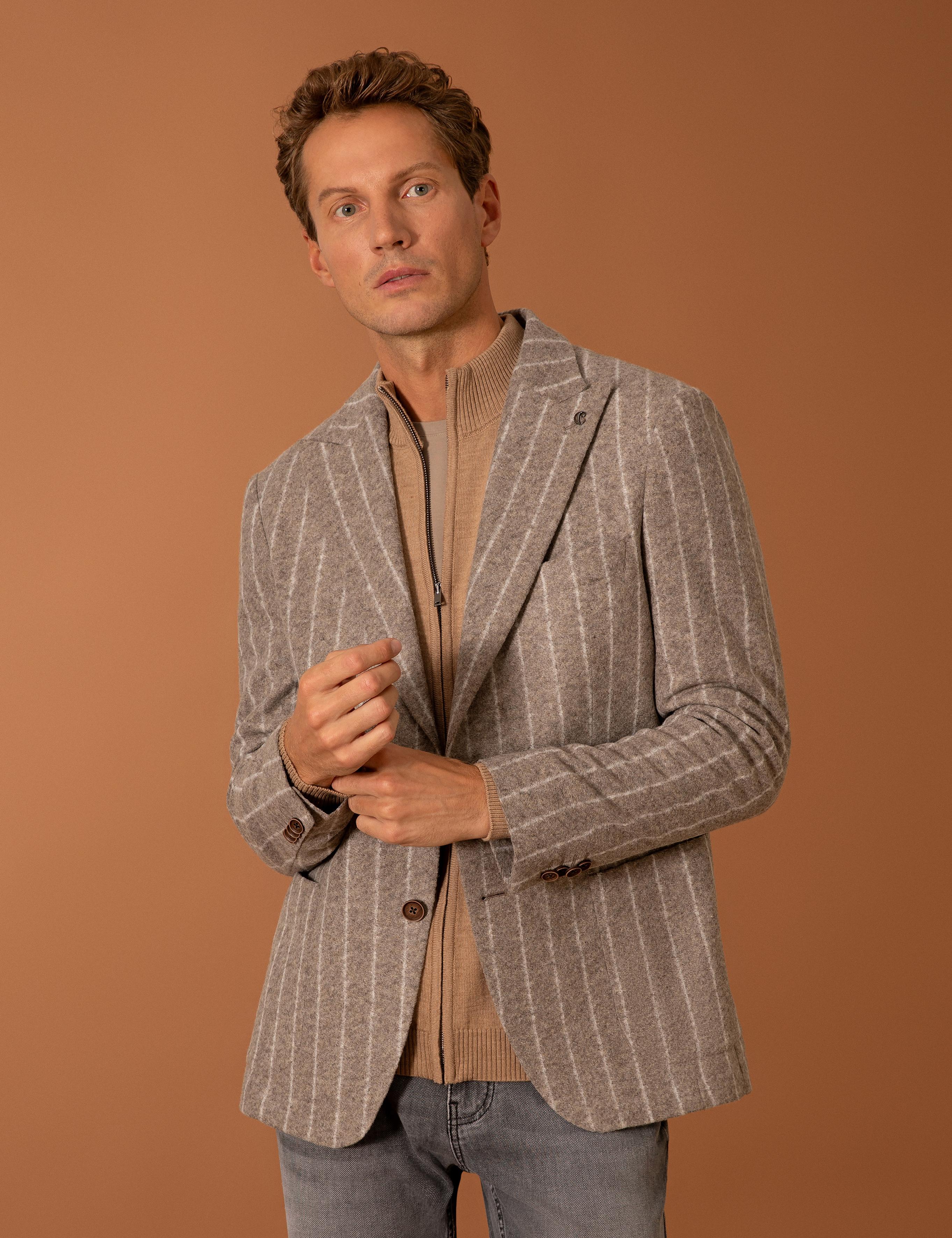 Vizon Slim Fit Yün Karışımlı Klasik Ceket - 50272728041