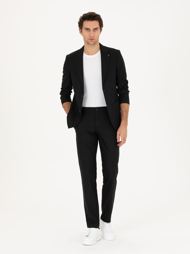 Siyah Slim Fit Takım Elbise