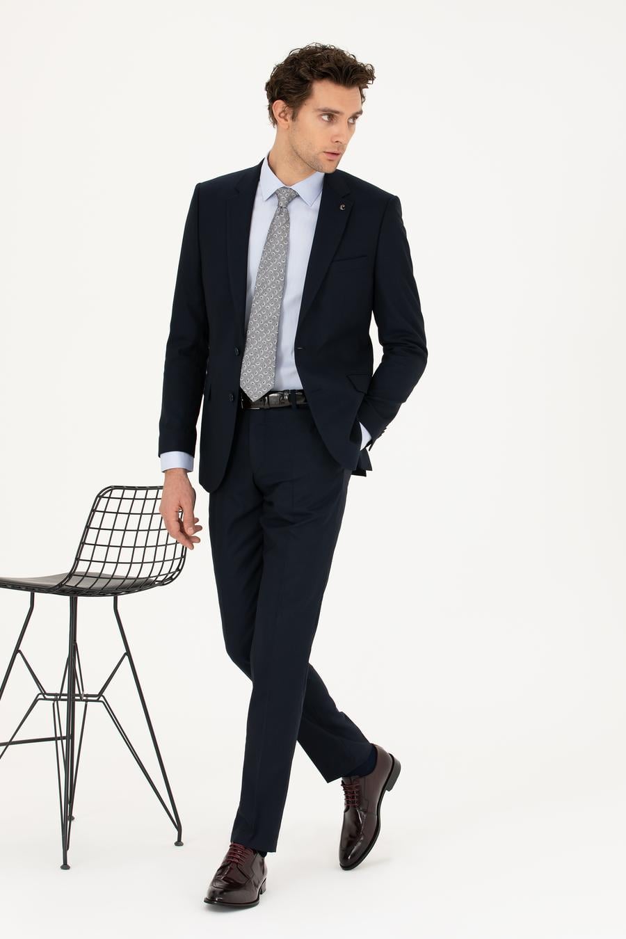 Lacivert Slim Fit Takım Elbise - 50292044038