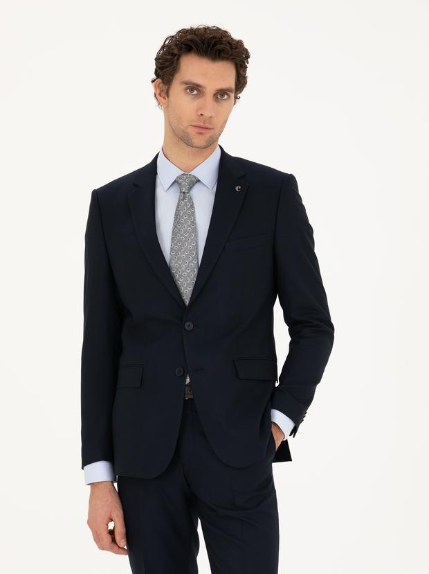 Lacivert Slim Fit Takım Elbise