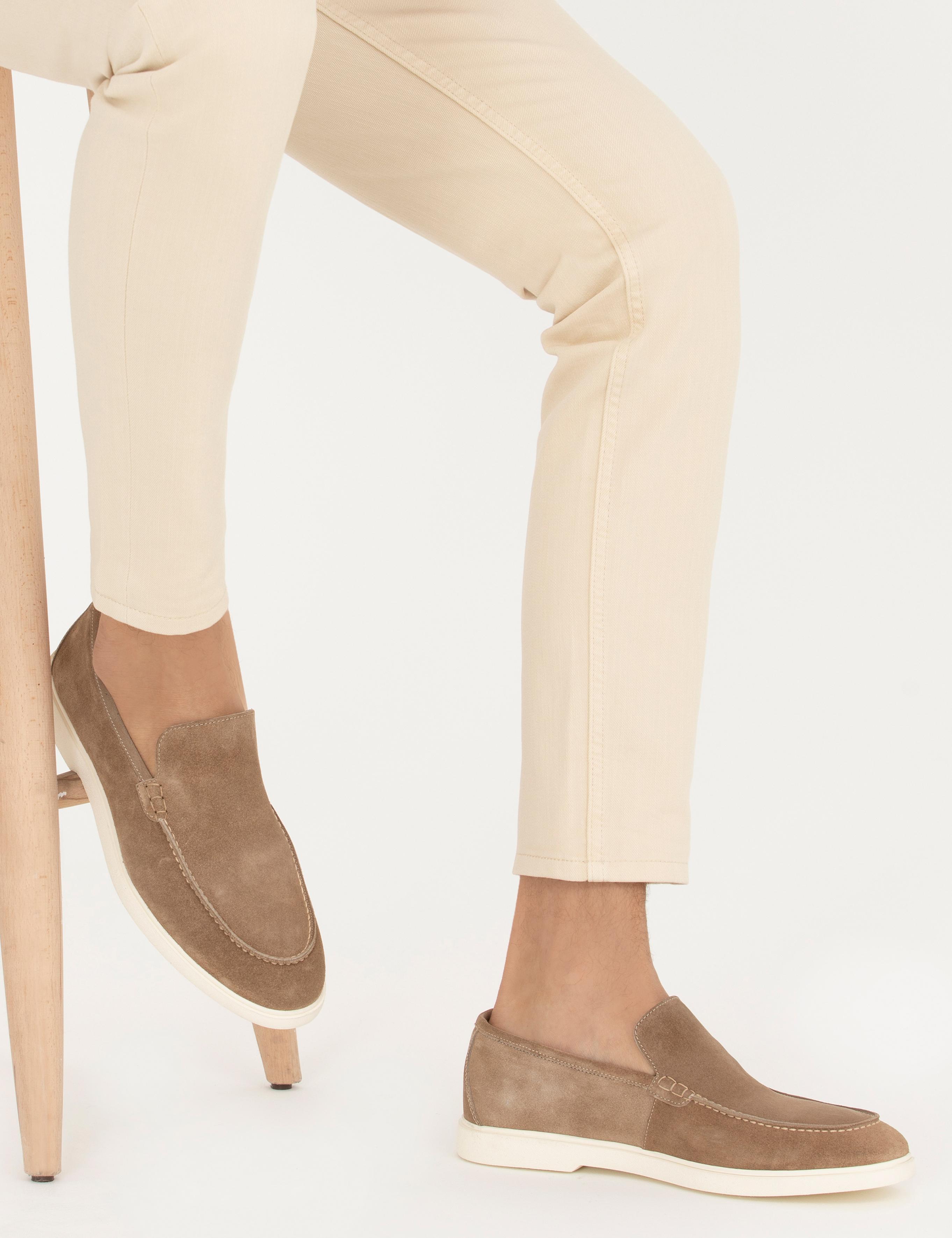 Bej Eva Taban %100 Deri Loafer Ayakkabı - 50287554002