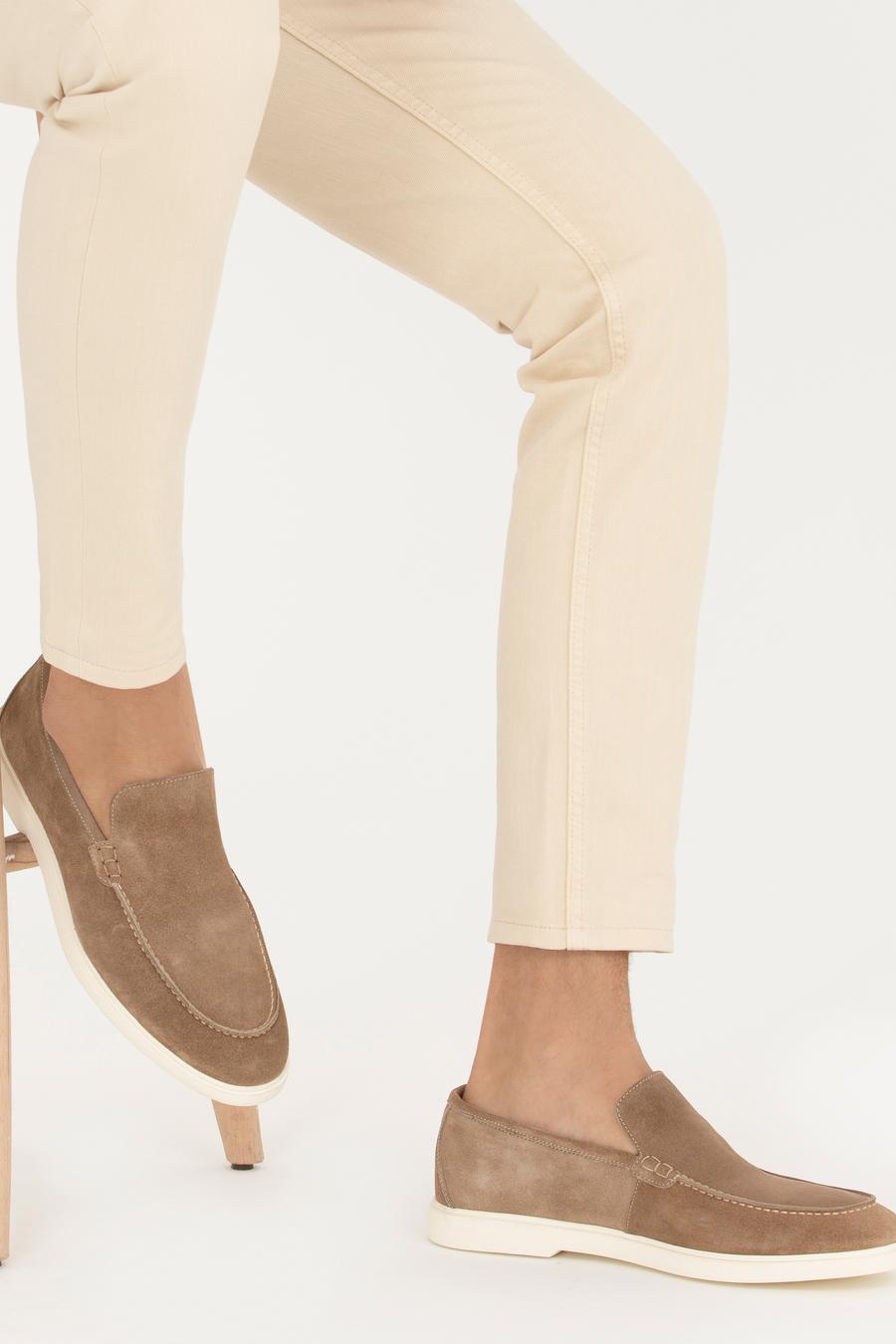 Bej Eva Taban %100 Deri Loafer Ayakkabı - 50287554002