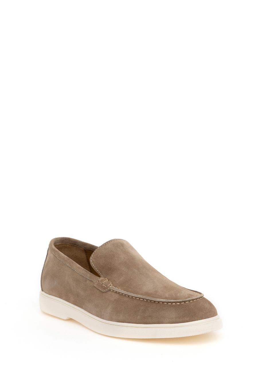 Bej Eva Taban %100 Deri Loafer Ayakkabı - 50287554002