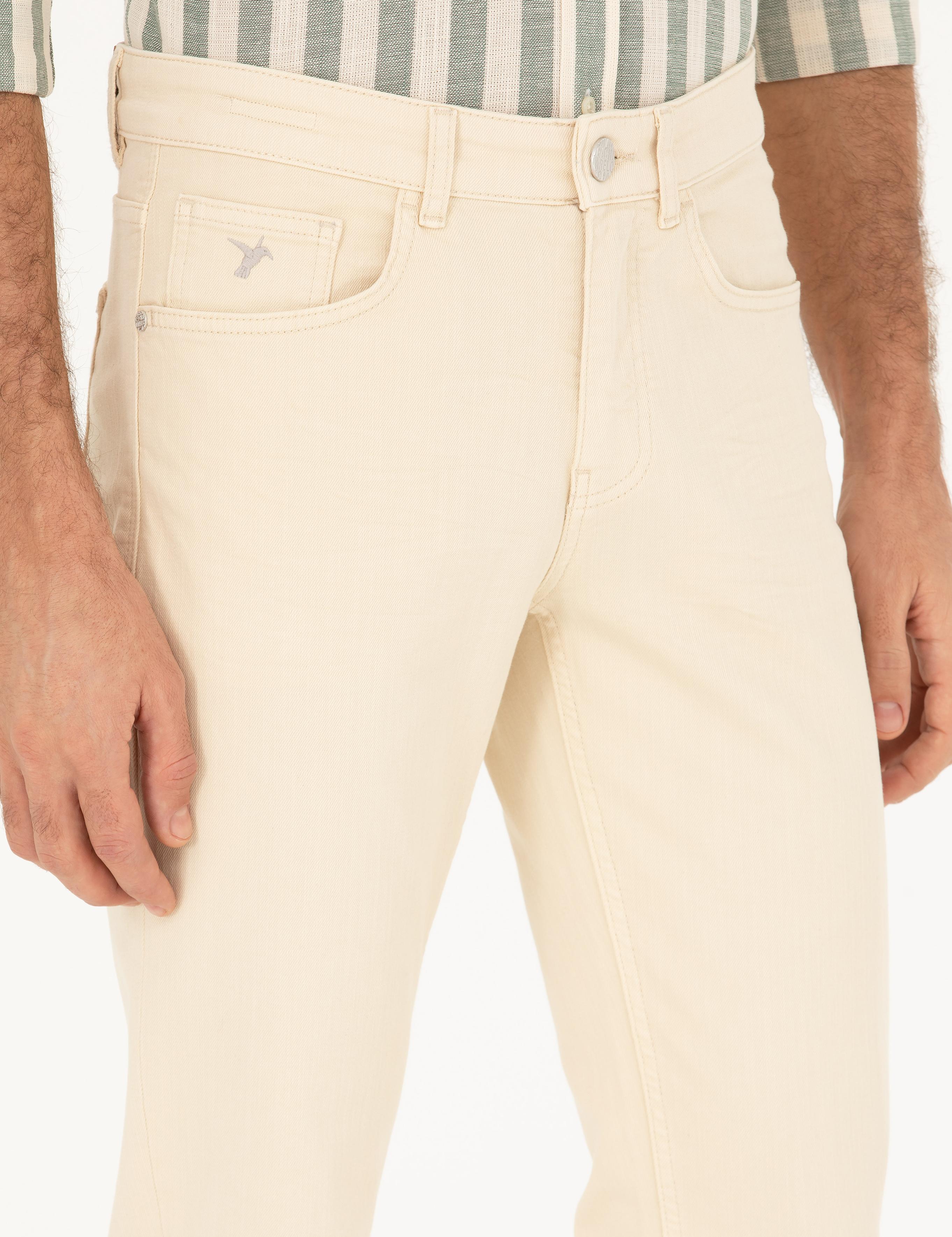 Bej Slim Fit Pamuk Karışımlı Jean Pantolon - 50284453107