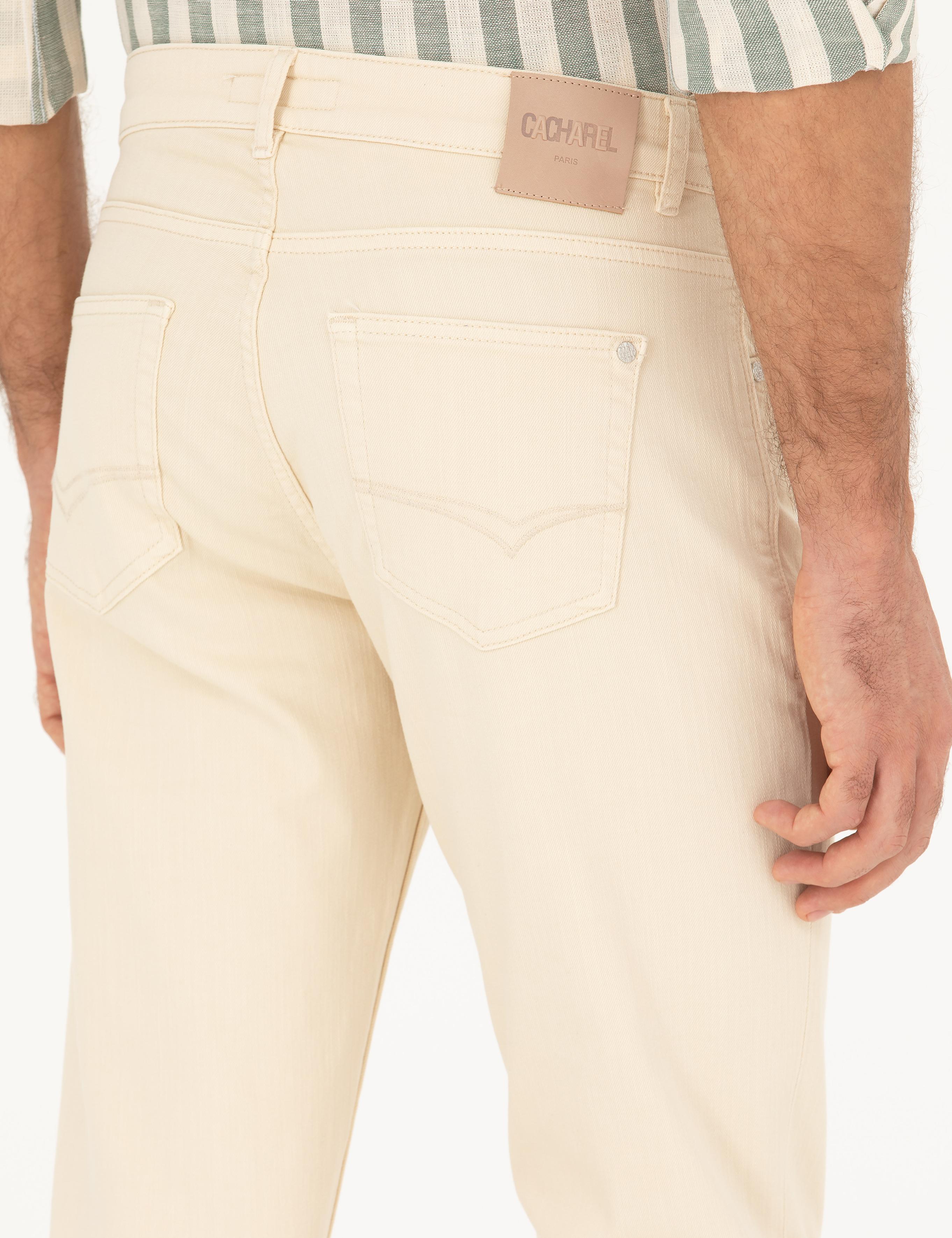 Bej Slim Fit Pamuk Karışımlı Jean Pantolon - 50284453107