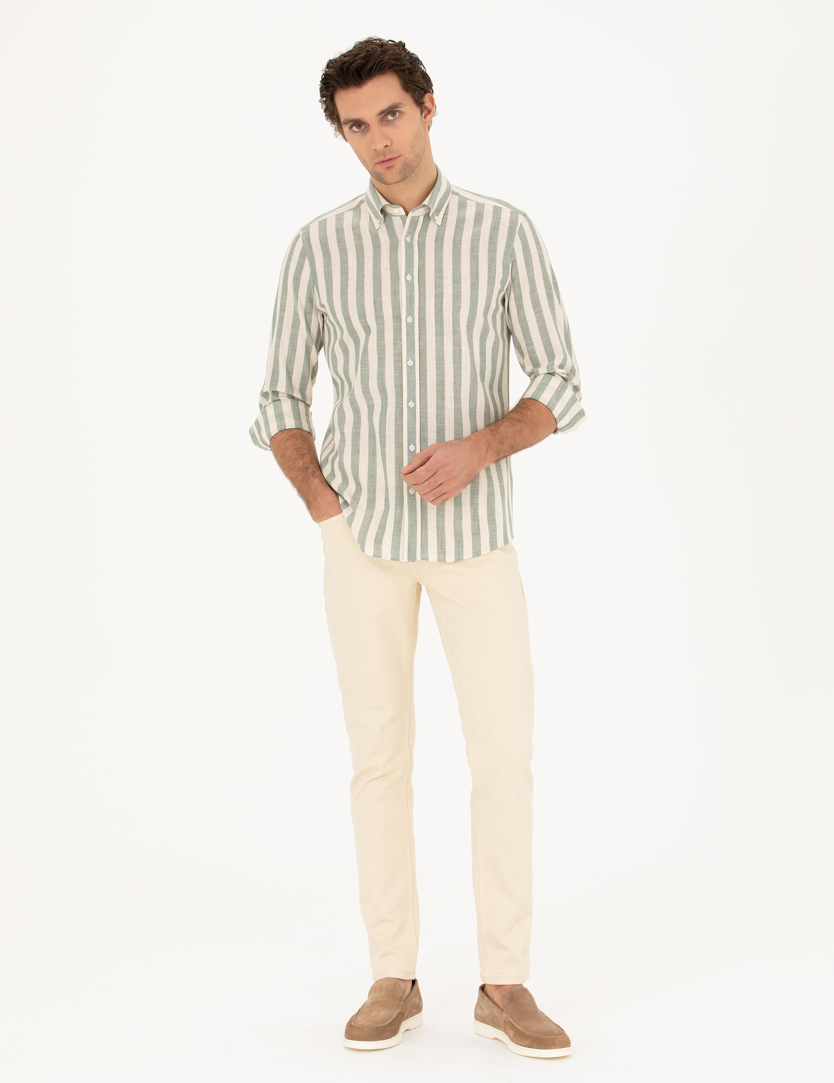 Bej Slim Fit Pamuk Karışımlı Jean Pantolon - 50284453107