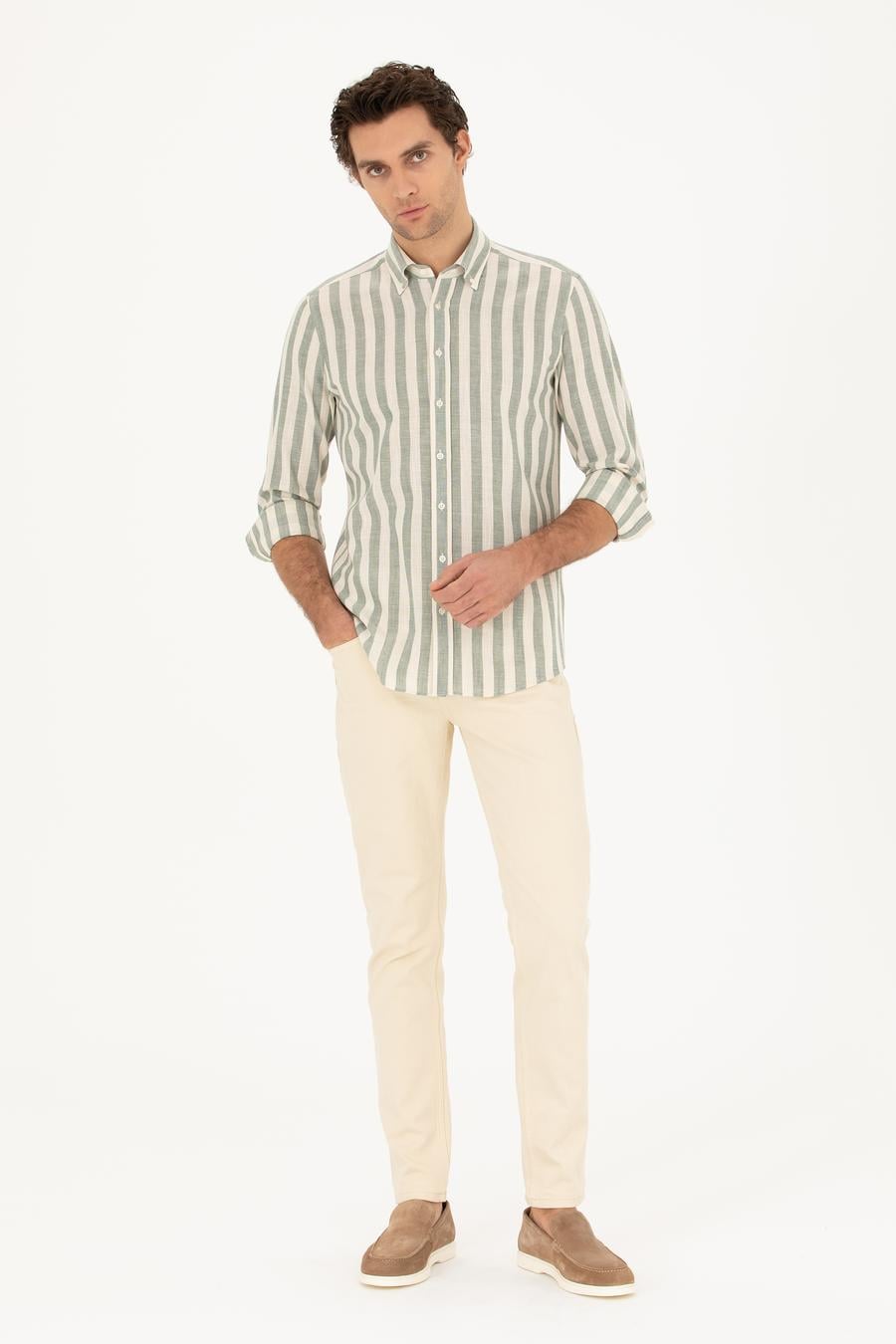 Bej Slim Fit Pamuk Karışımlı Jean Pantolon - 50284453107