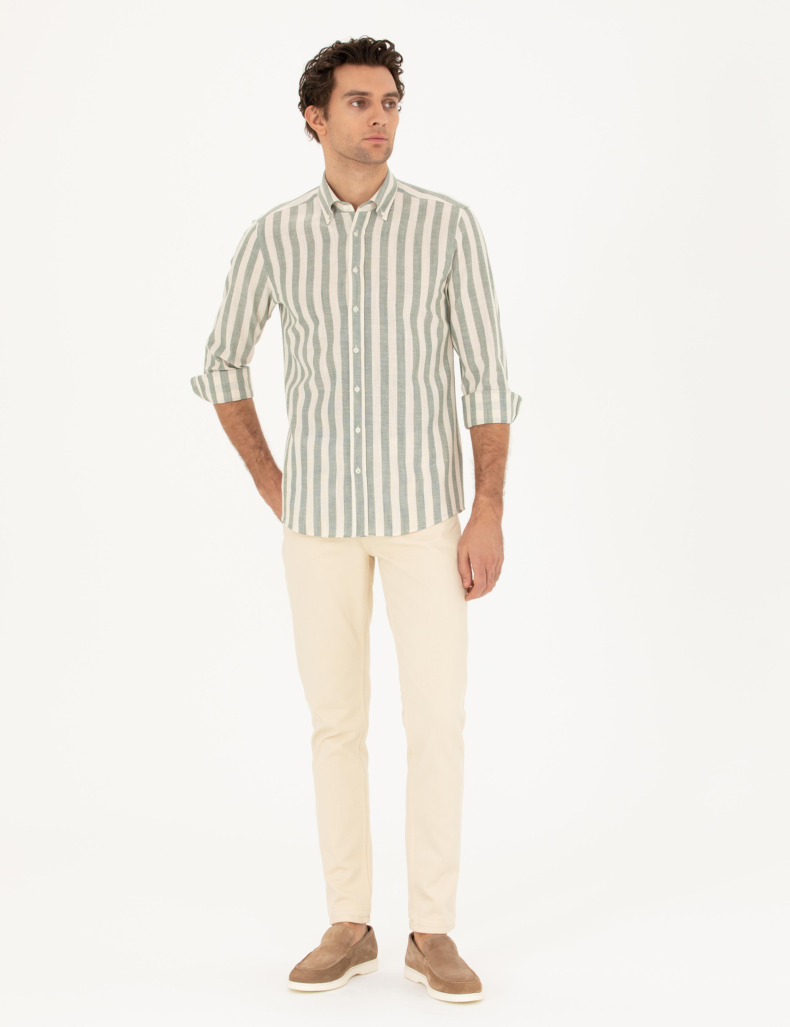 Bej Slim Fit Pamuk Karışımlı Jean Pantolon - 50284453107