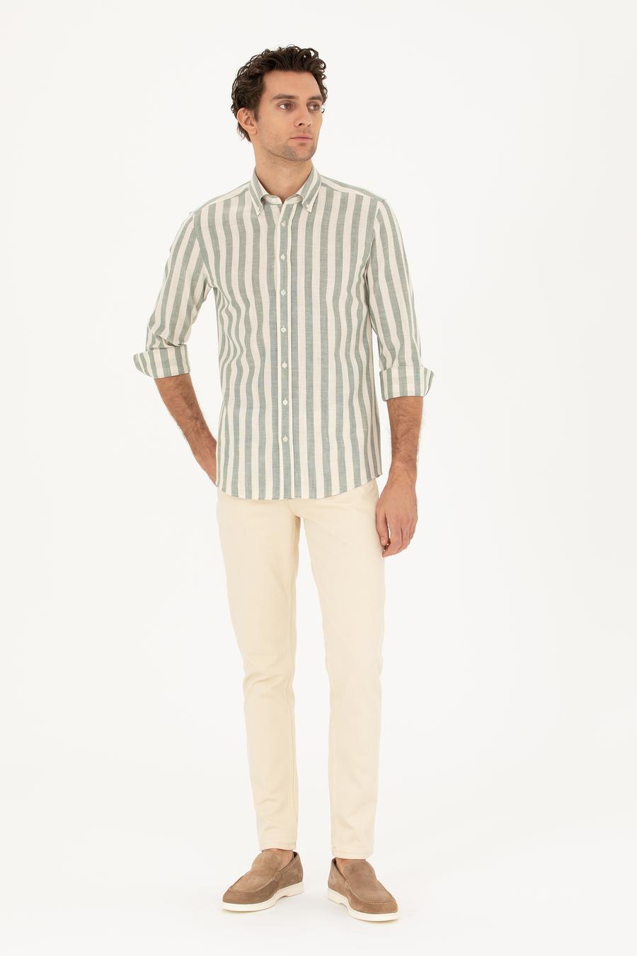 Bej Slim Fit Pamuk Karışımlı Jean Pantolon - 50284453107