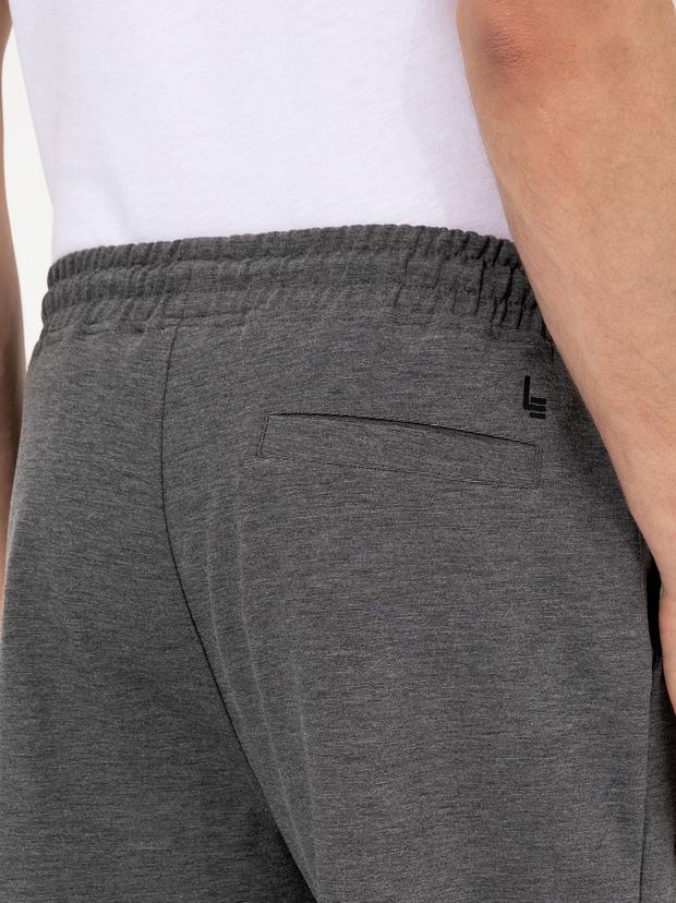 Gri Melanj Comfort Fit Örme Şort