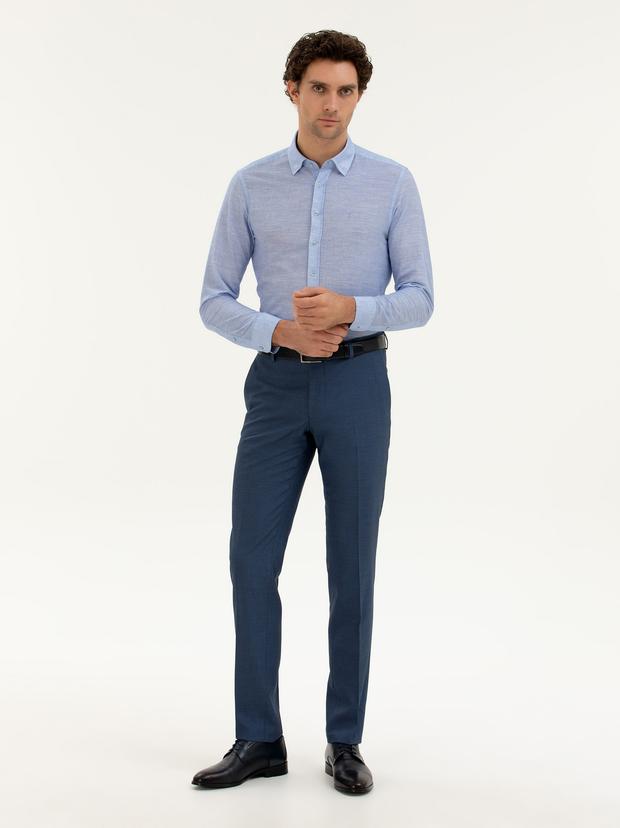 Lacivert Slim Fit Kumaş Pantolon