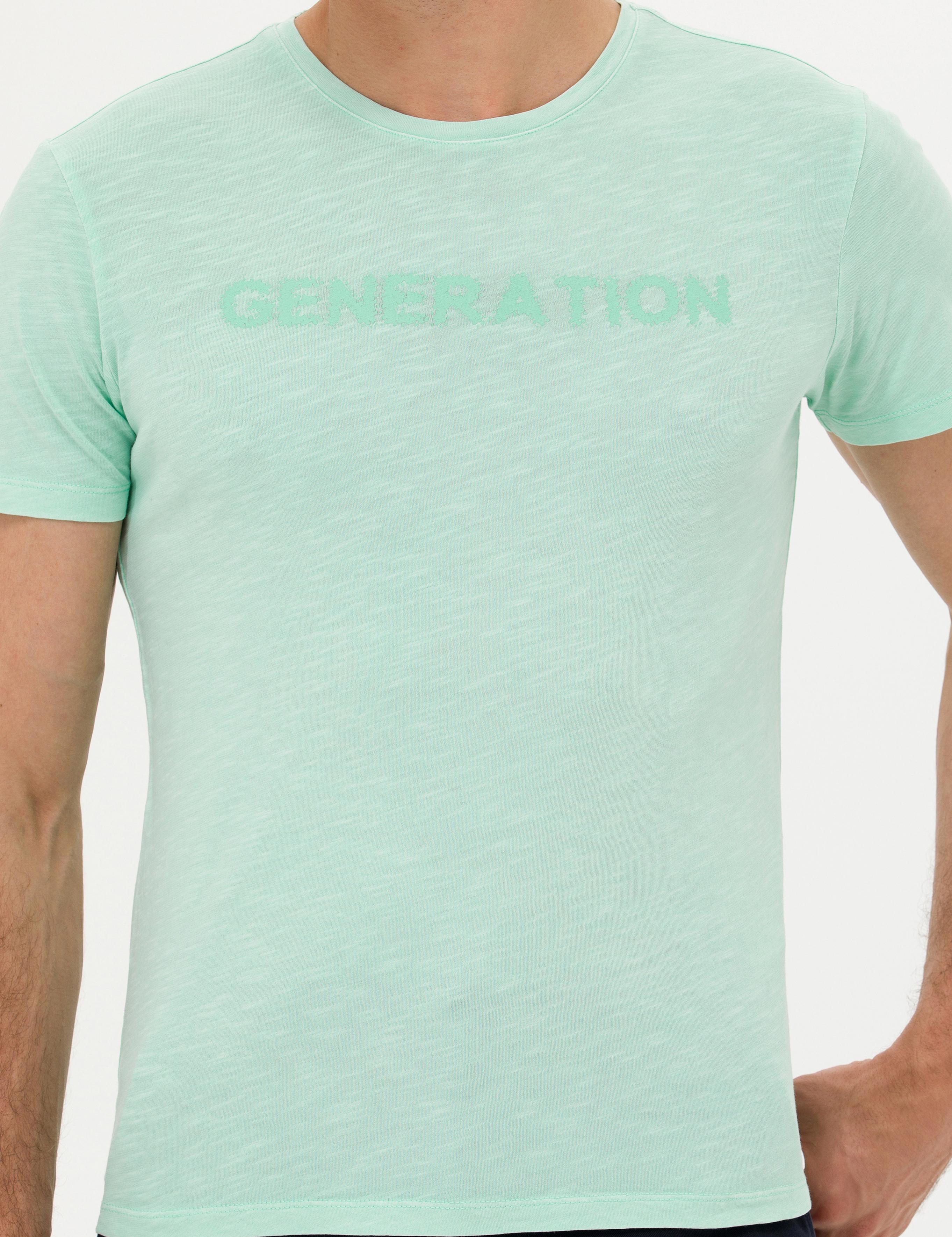 YESIL Slim Fit Bisiklet Yaka T-Shirt - 50266613071