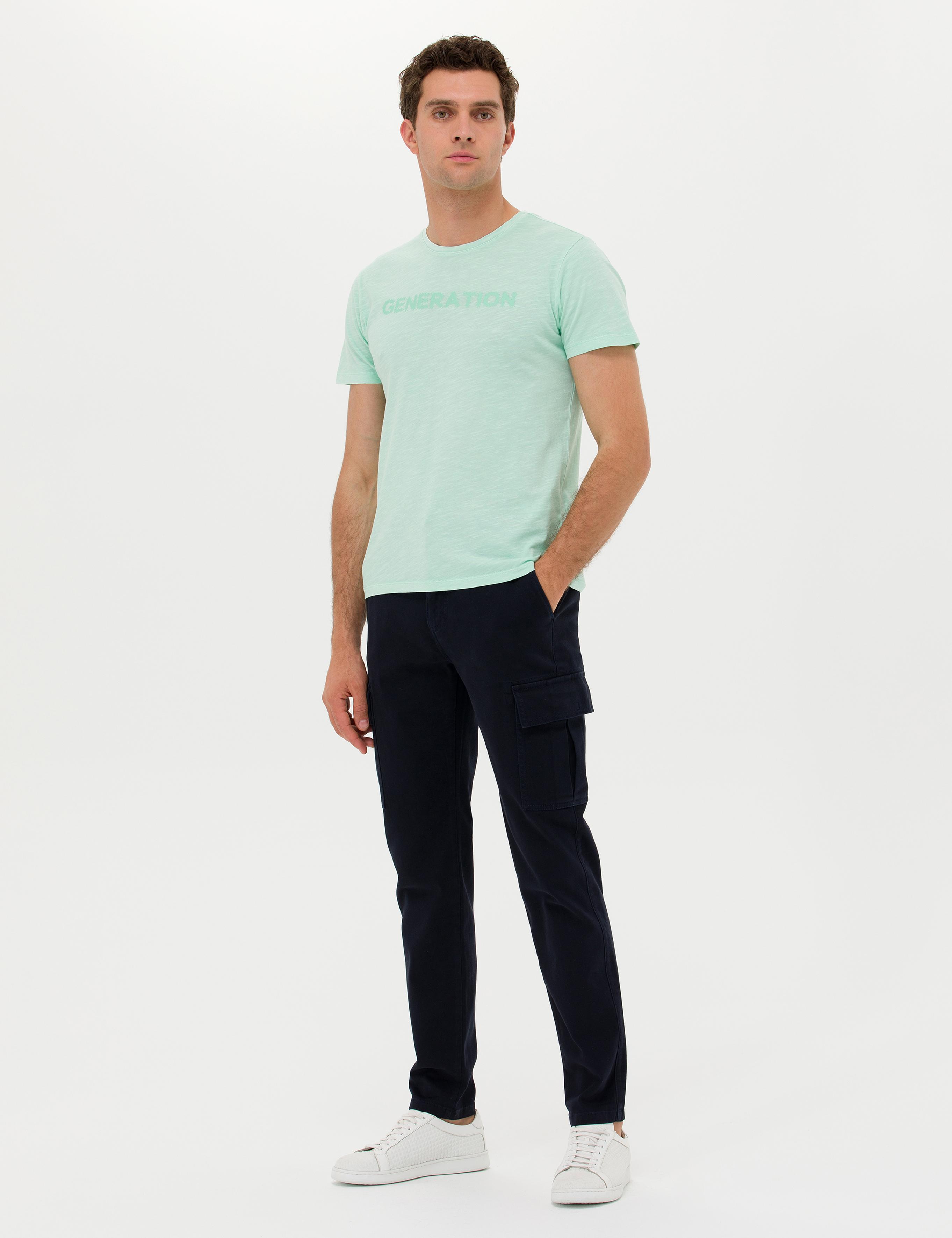 YESIL Slim Fit Bisiklet Yaka T-Shirt - 50266613071