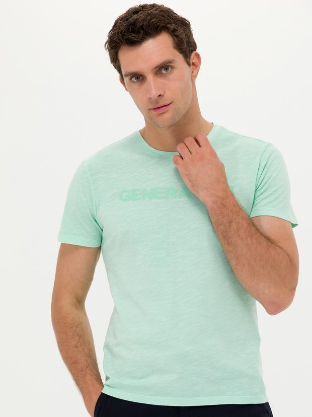 YESIL Slim Fit Bisiklet Yaka T-Shirt