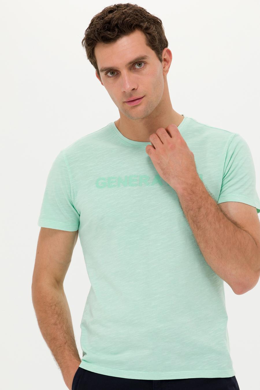 YESIL Slim Fit Bisiklet Yaka T-Shirt - 50266613071