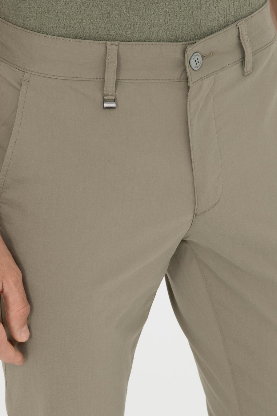 Yeşil Slim Fit Pamuk Karışımlı Kanvas Pantolon - 50285616108