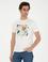 Beyaz Slim Fit Bisiklet Yaka T-shirt