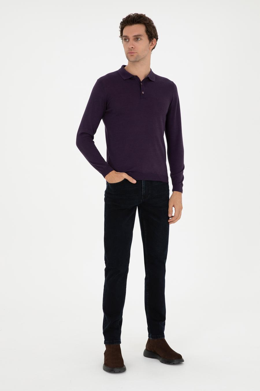 Mor Slim Fit Basic Kazak - 50255613041