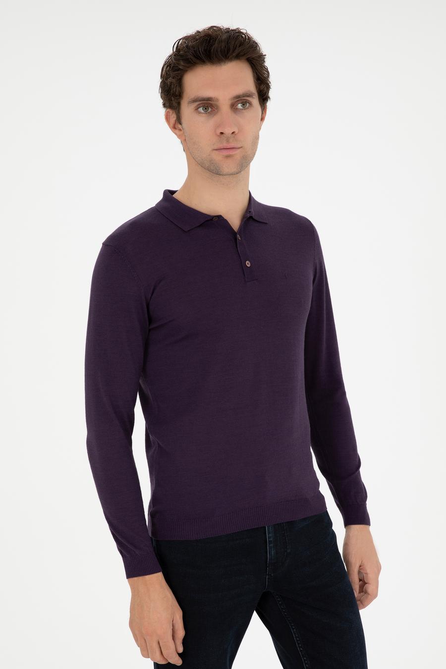 Mor Slim Fit Basic Kazak - 50255613041
