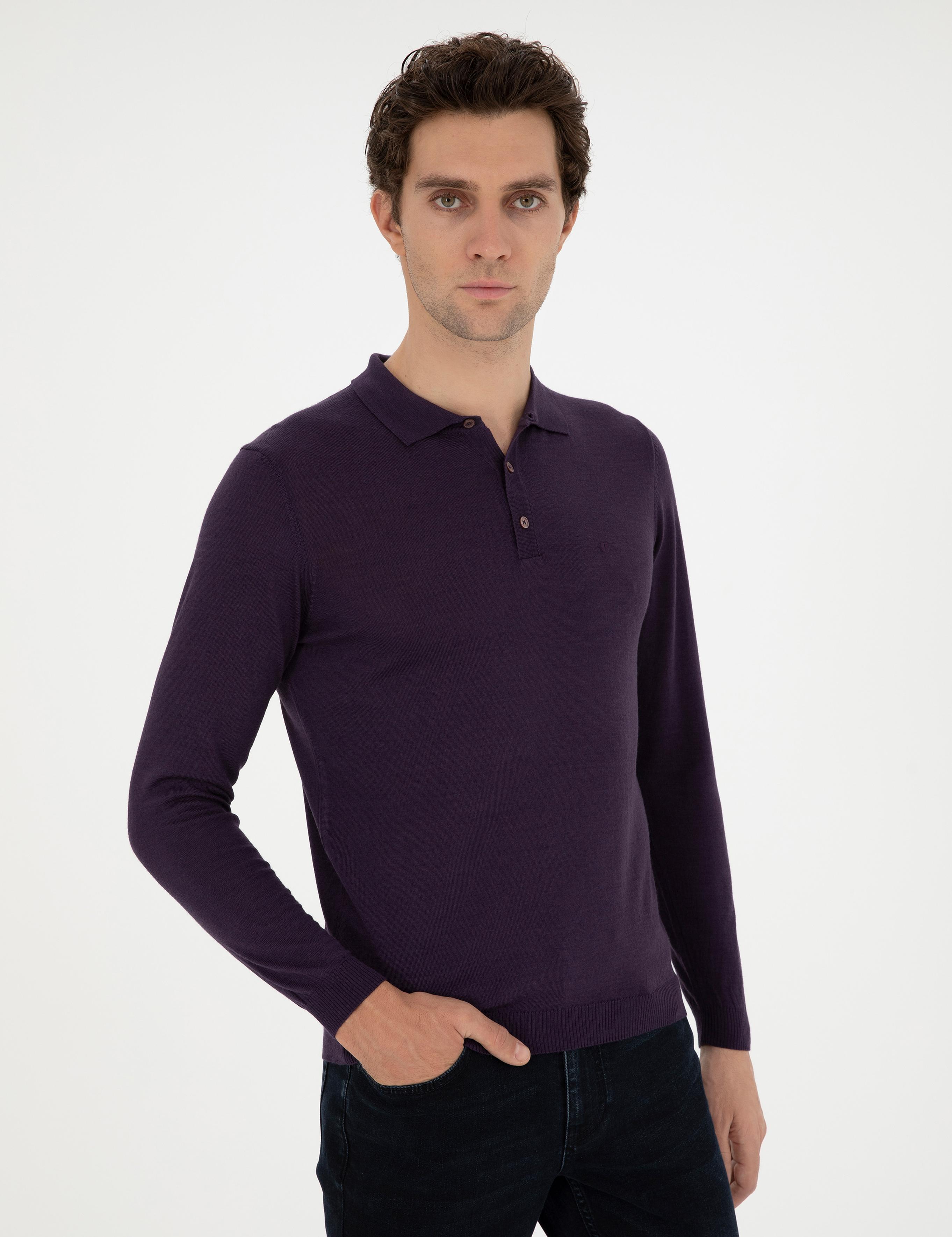 Mor Slim Fit Basic Kazak - 50255613041