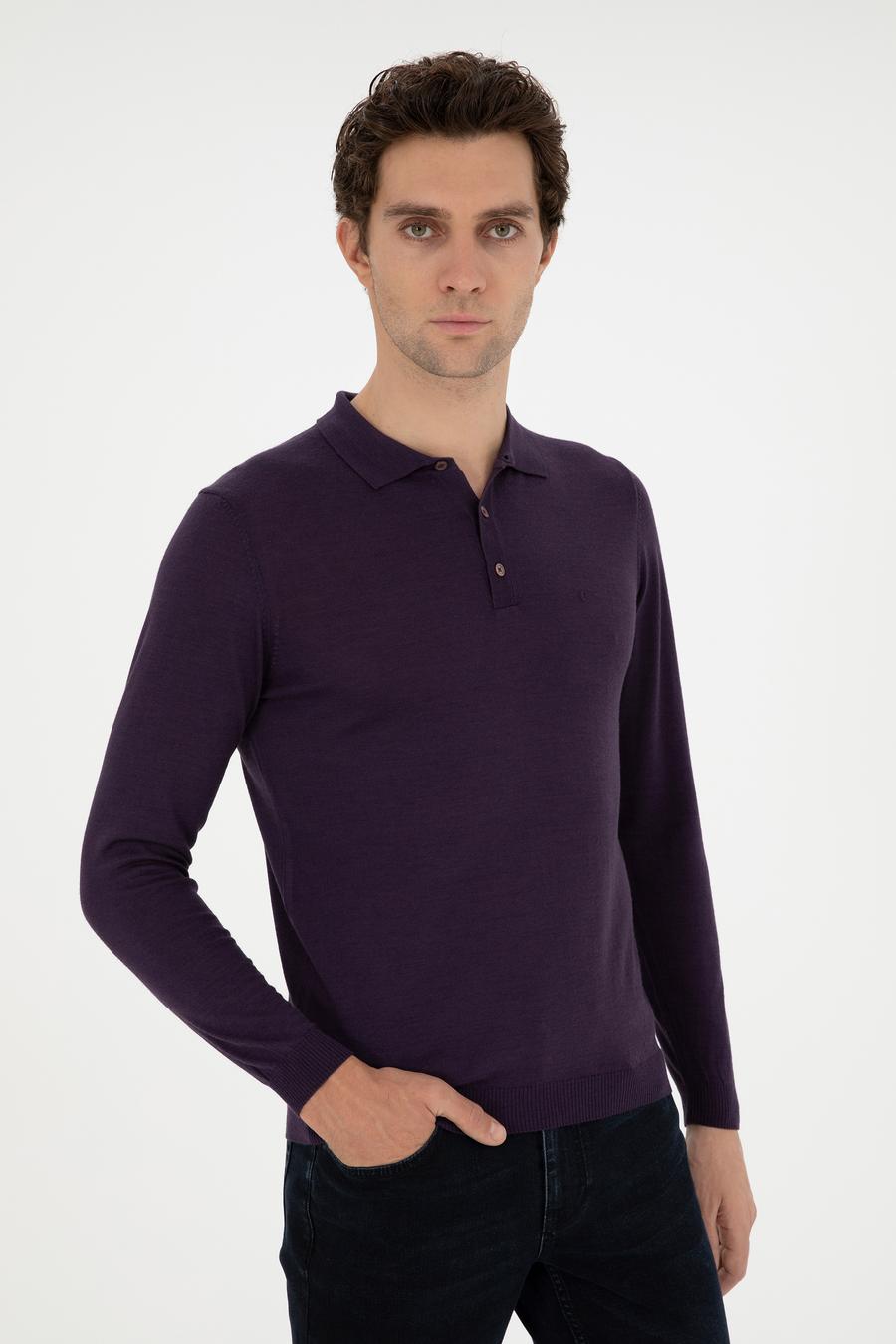 Mor Slim Fit Basic Kazak - 50255613041