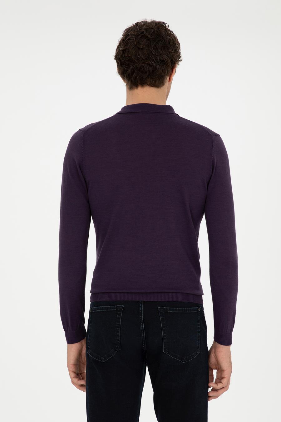 Mor Slim Fit Basic Kazak - 50255613041