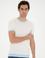 Beyaz Slim Fit Bisiklet Yaka Triko T-Shirt