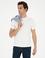Beyaz Slim Fit Bisiklet Yaka T-shirt
