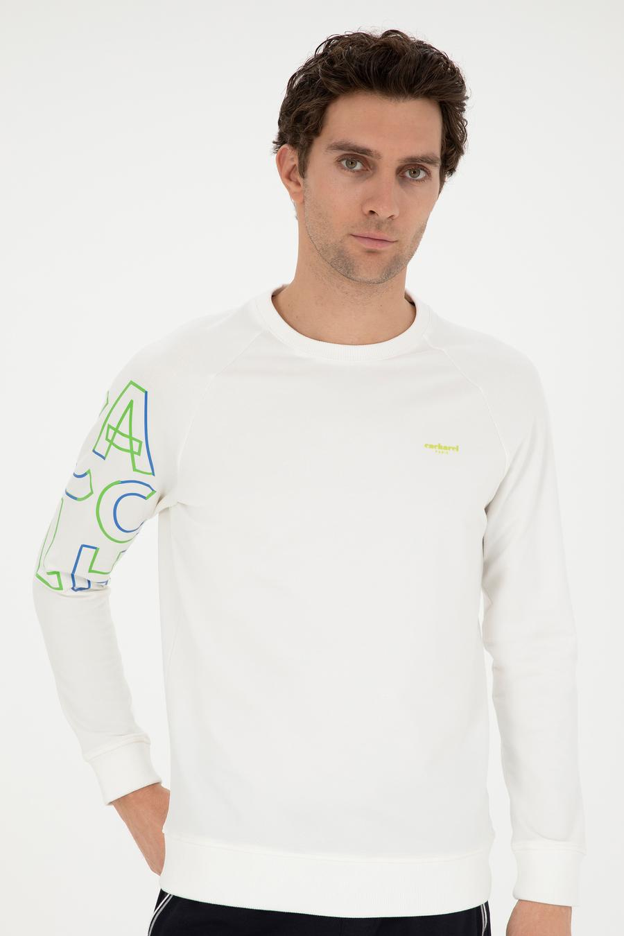 Beyaz Regular Fit Sweatshirt - 50284566026