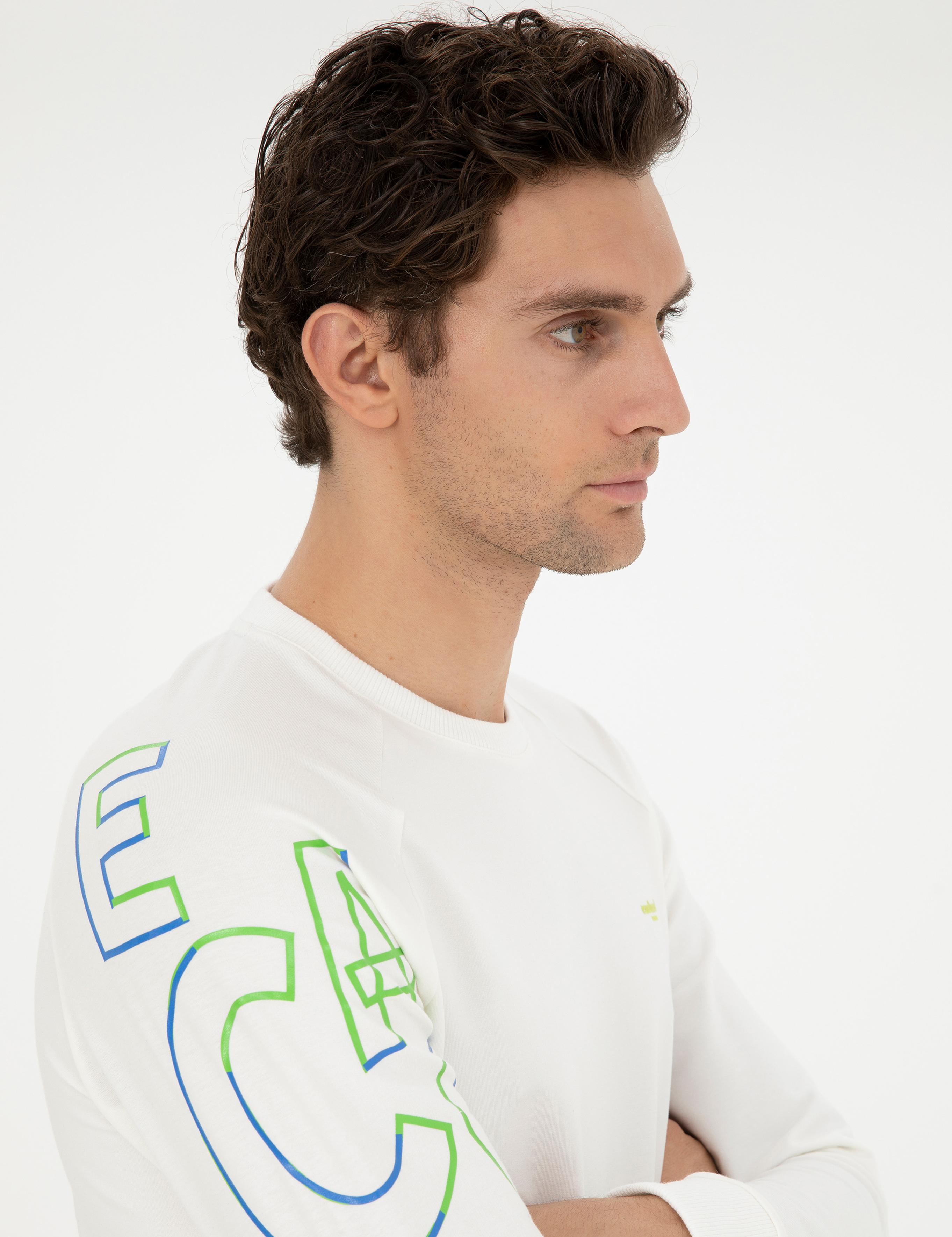 Beyaz Regular Fit Sweatshirt - 50284566026