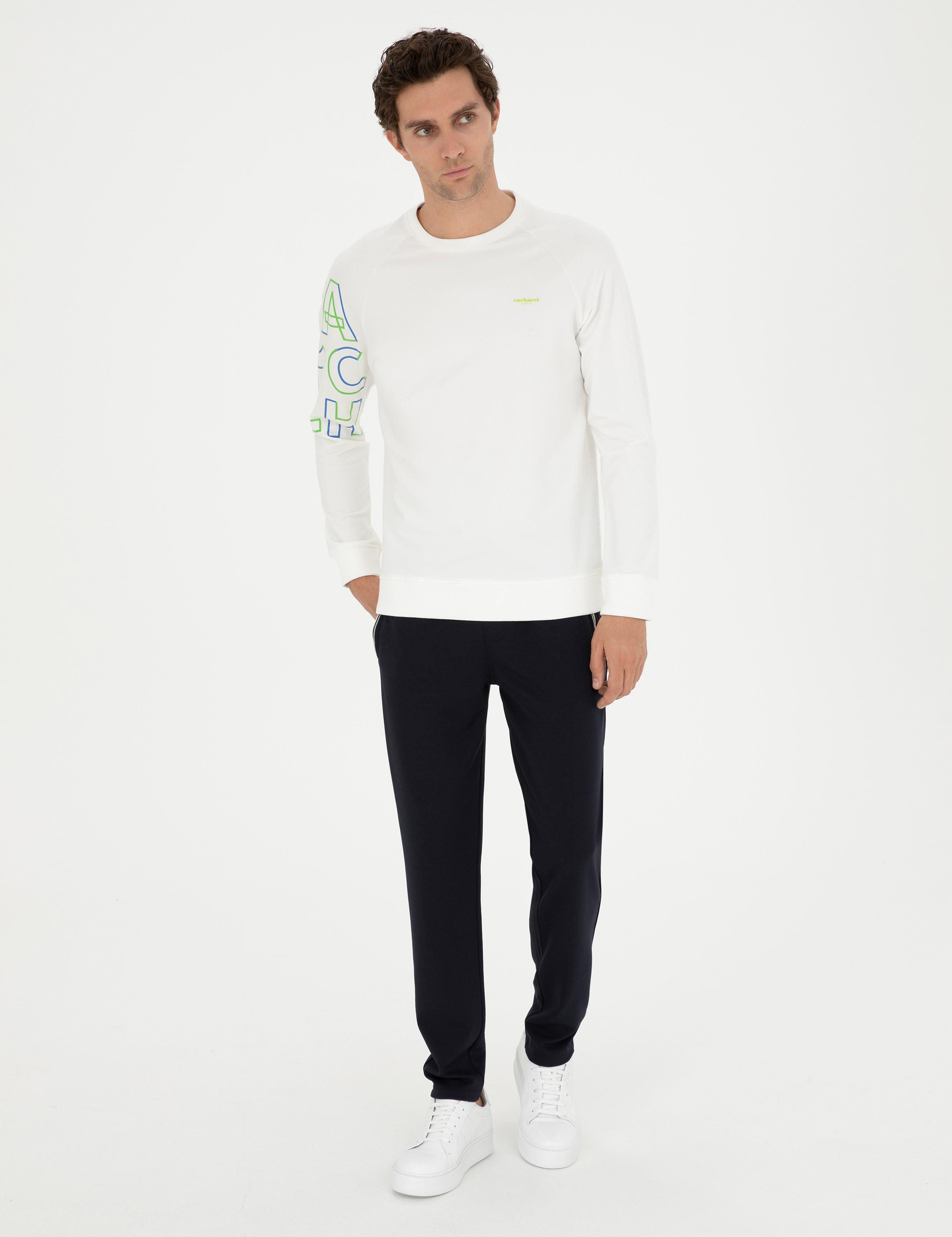 Beyaz Regular Fit Sweatshirt - 50284566026