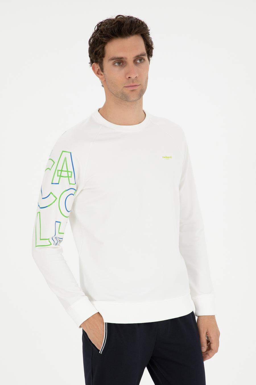 Beyaz Regular Fit Sweatshirt - 50284566026
