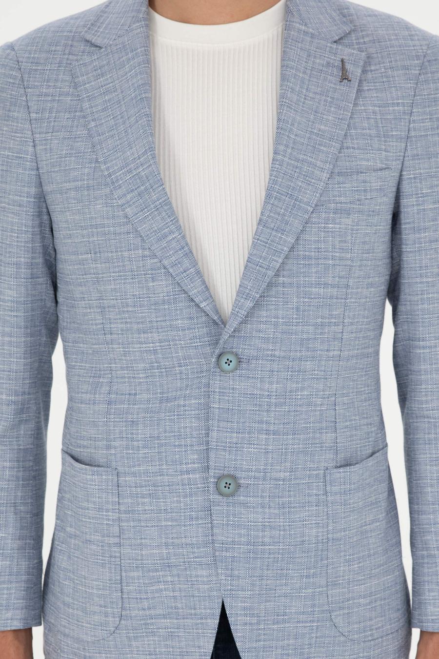 Mavi Slim Fit Keten Karışımlı Spor Ceket - 50293943014